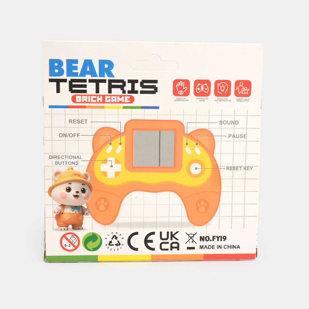 Kids Bear Handheld LCD Game Console - Orange