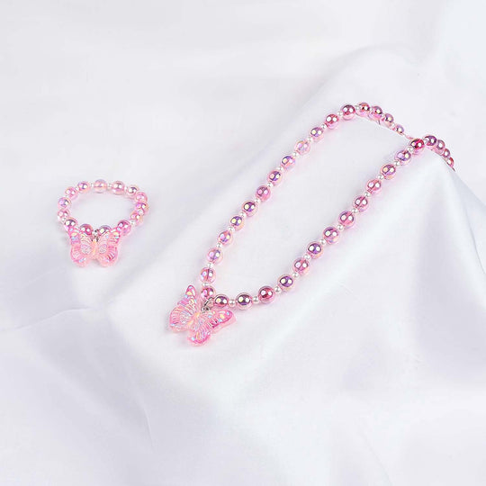 GIRLS ELEGANT BEADED NECKLACE & BRACELET