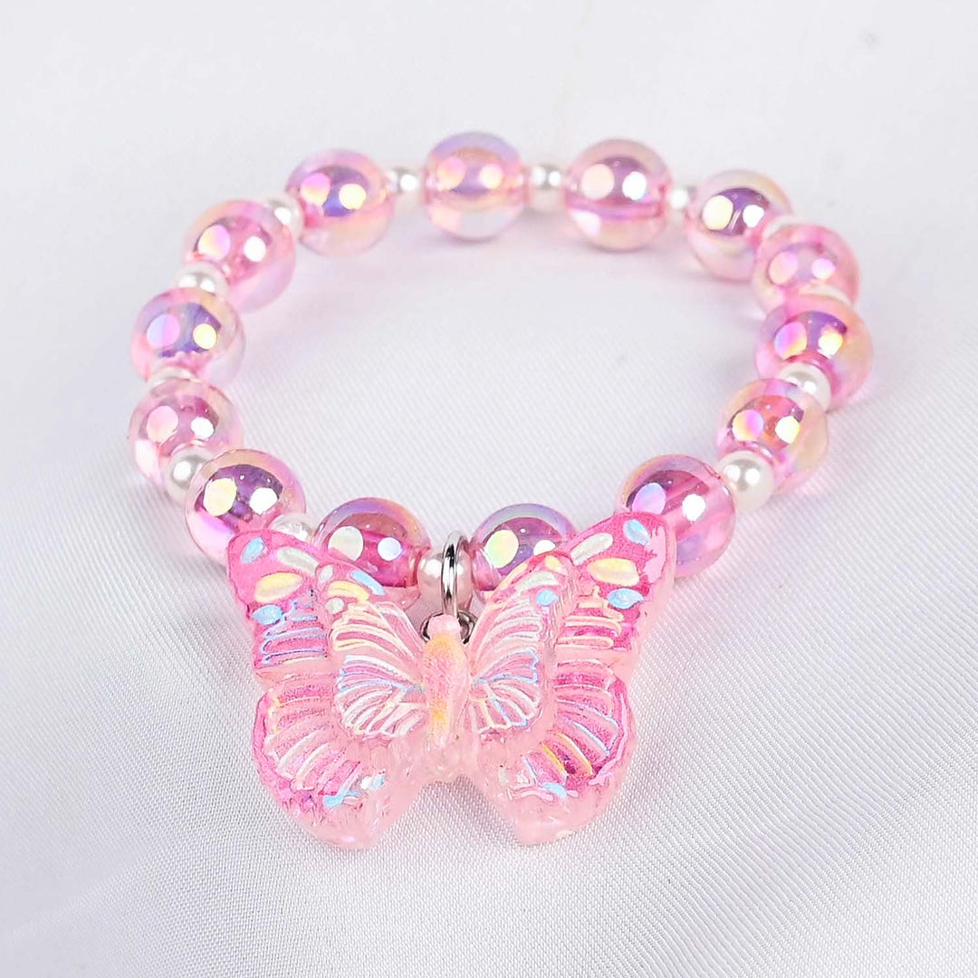 GIRLS ELEGANT BEADED NECKLACE & BRACELET