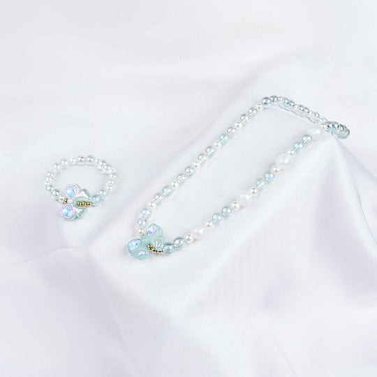 GIRLS ELEGANT BEADED NECKLACE & BRACELET