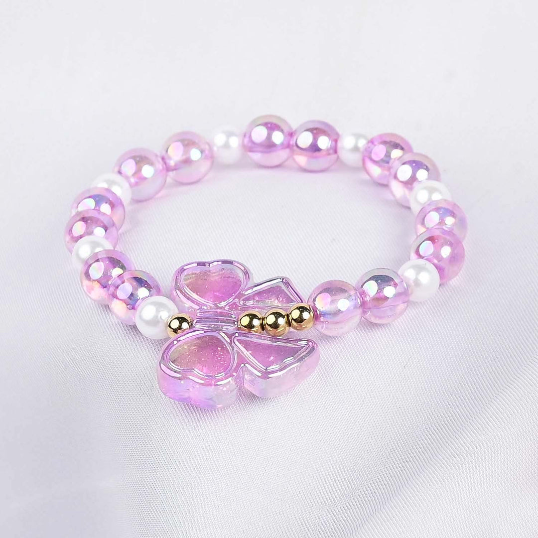 GIRLS ELEGANT BEADED NECKLACE & BRACELET