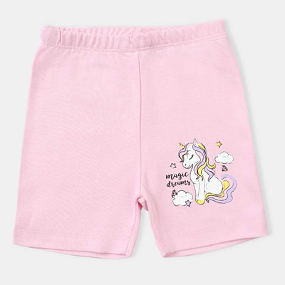 Infant Girls Cotton Interlock 3 Piece Shorts Set