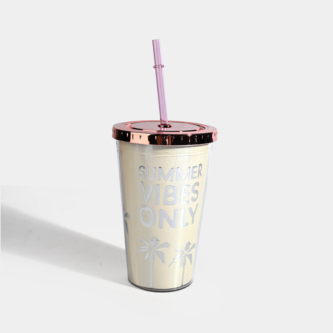 Acrylic Straw Mug/Cup | 450ML