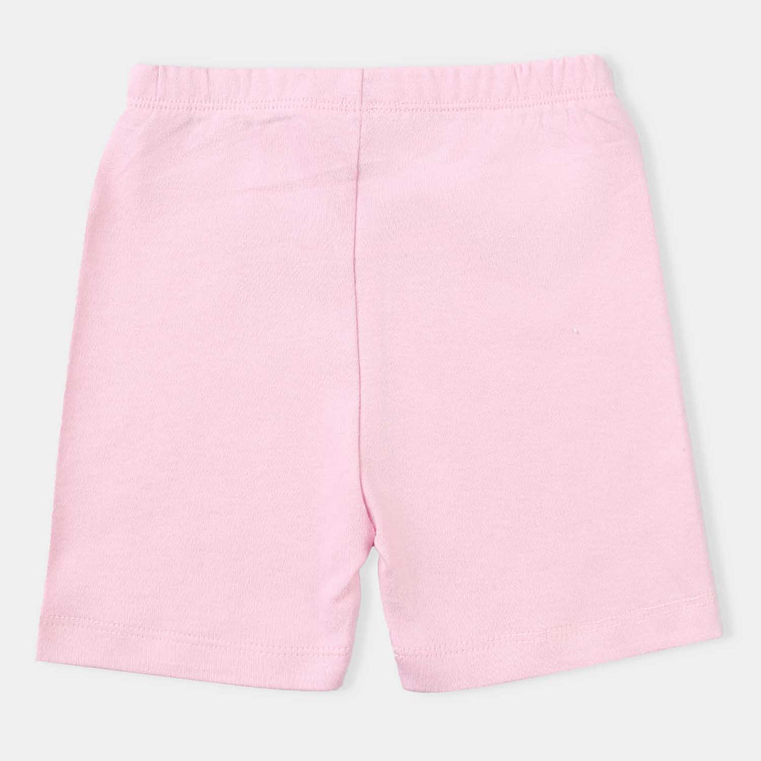 Infant Girls Cotton Interlock 3 Piece Shorts Set