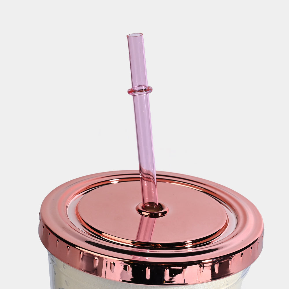 Acrylic Straw Mug/Cup | 450ML