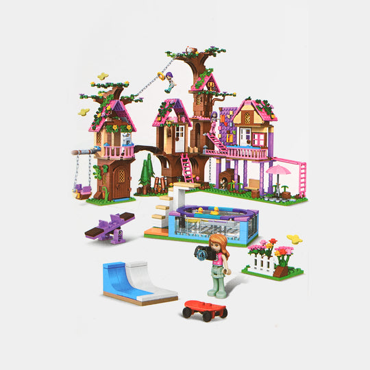 Girls Summer Tree House Building Blocks Set