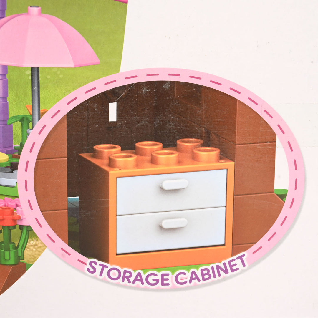Girls Summer Tree House Building Blocks Set