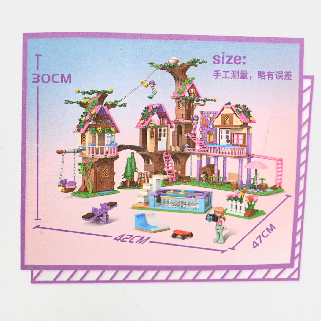 Girls Summer Tree House Building Blocks Set