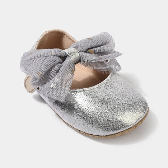 Infant Girls Shoes G33-SILVER