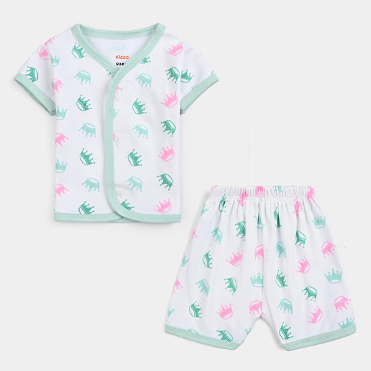 Infant Baby Cotton 2PC Set | 0-3M | Green