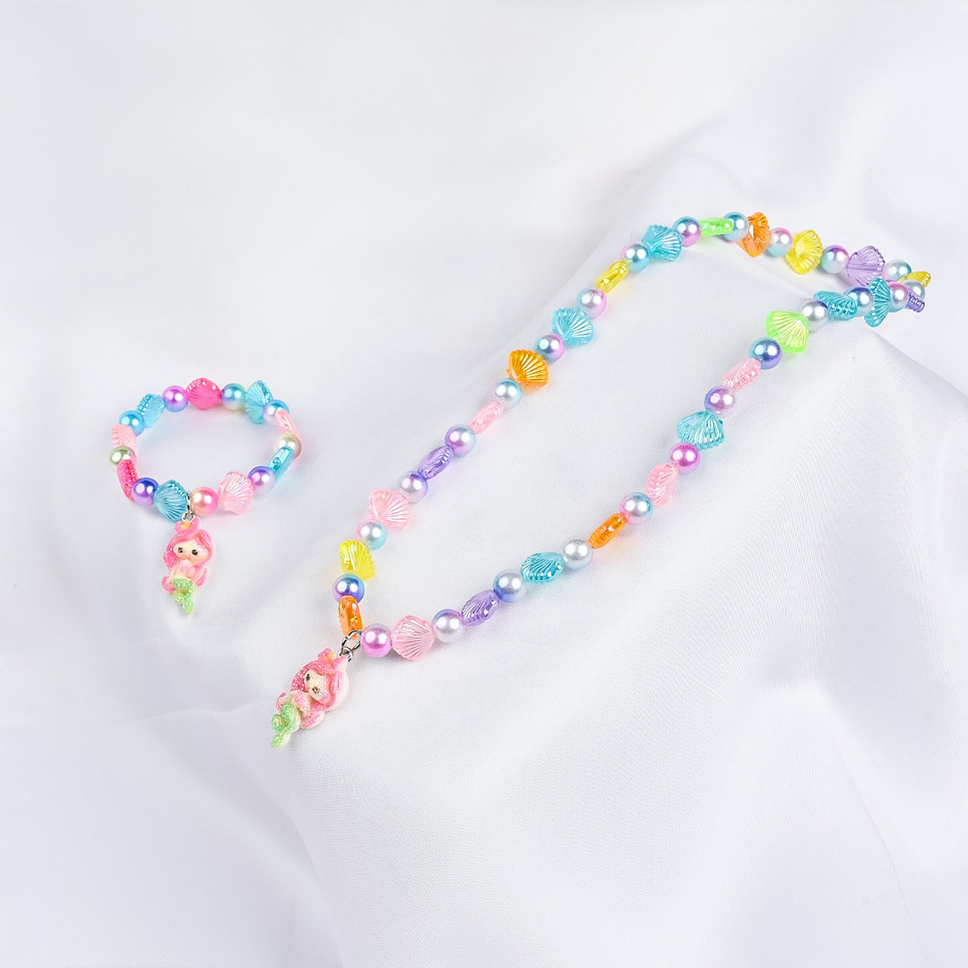 GIRLS ELEGANT BEADED NECKLACE & BRACELET