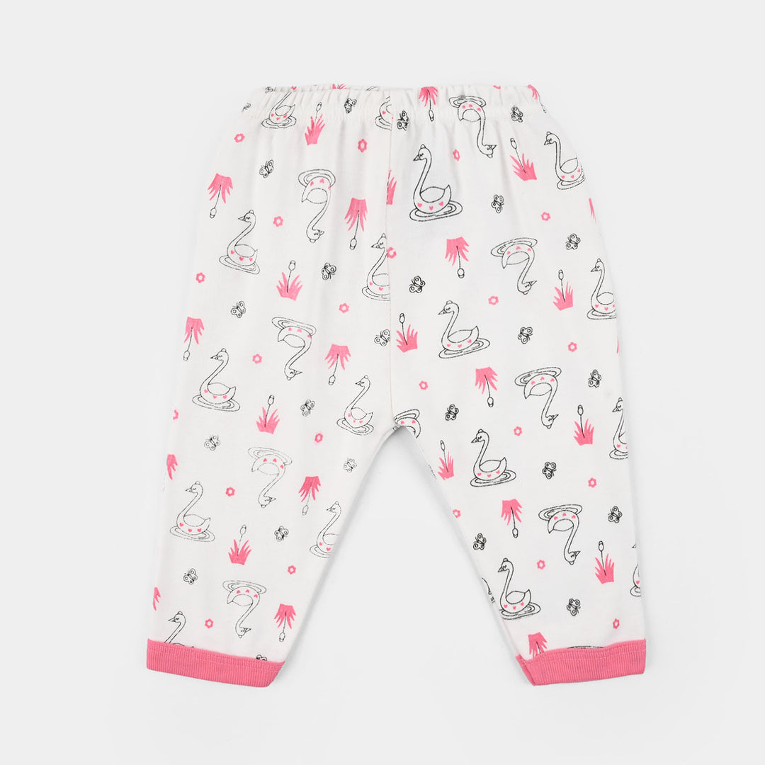 Infant Front Open Suit Duck - Pink