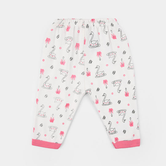 Infant Front Open Suit Duck - Pink