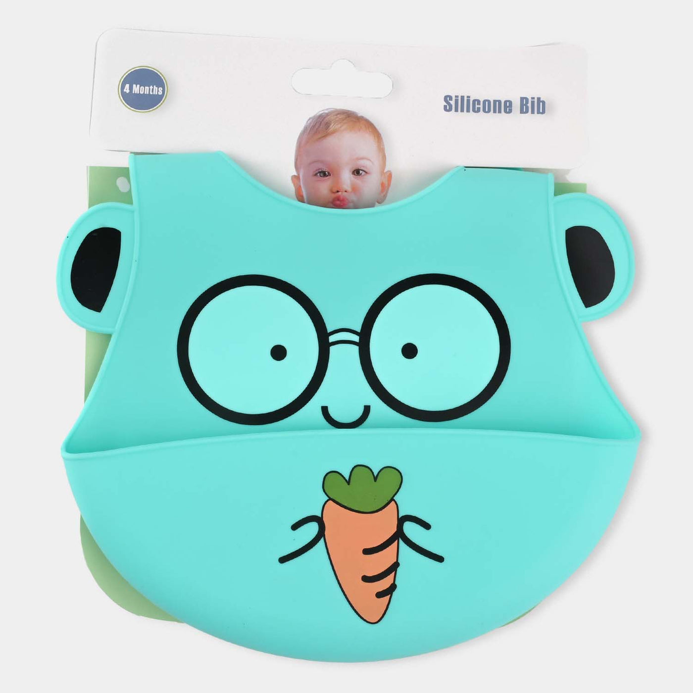 Baby Silicone Bib Food Catcher-SKY BLUE 3M+