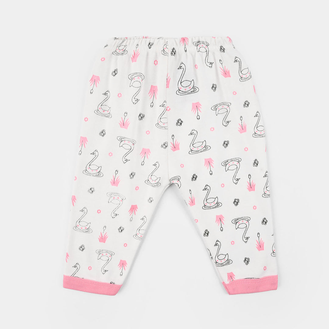 Infant Front Open Suit Duck - Light Pink