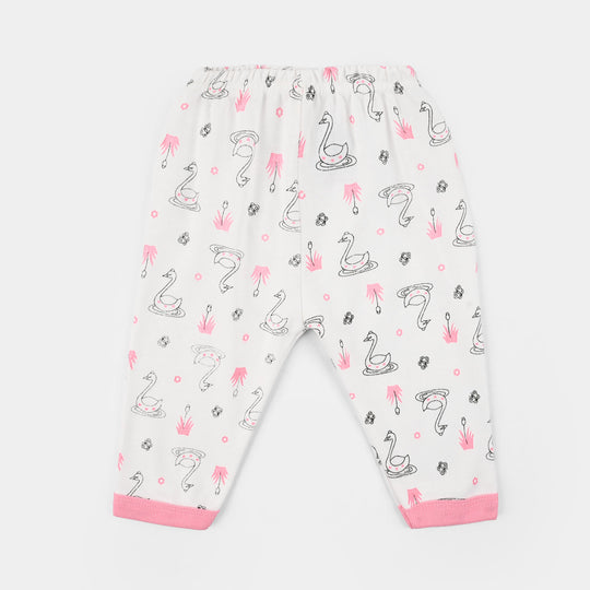 Infant Front Open Suit Duck - Light Pink