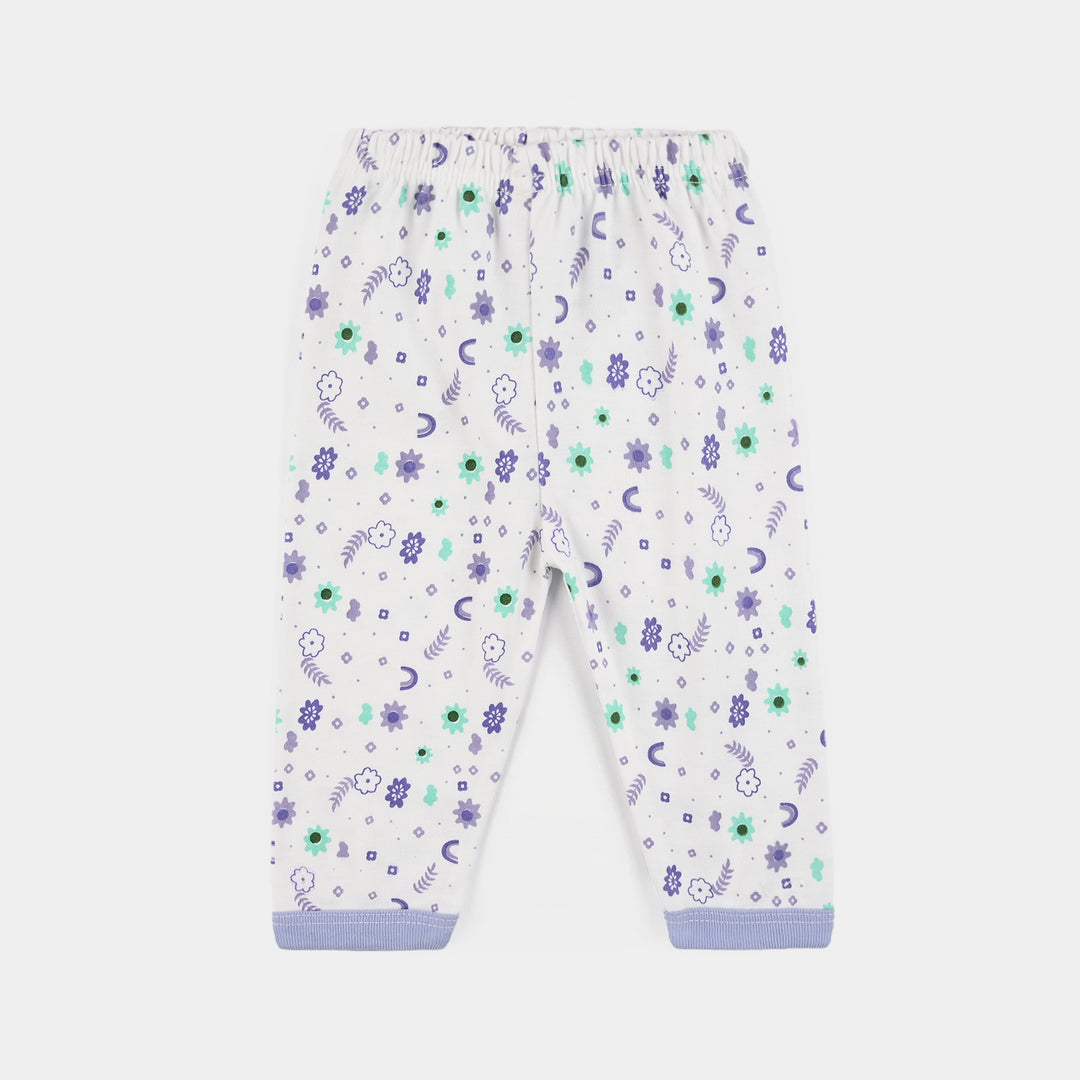 Infant Front Open Suit Flower - Purple
