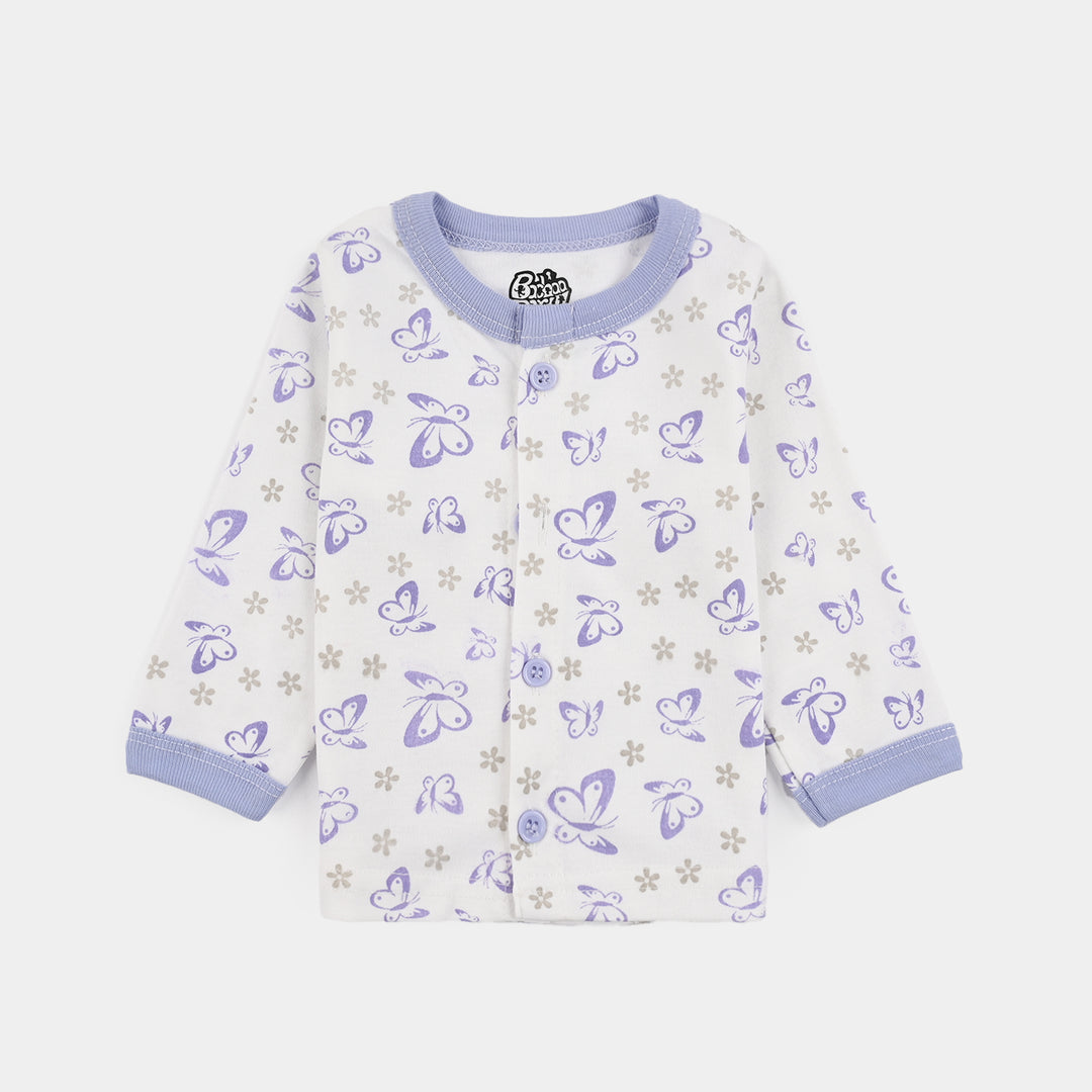 Infant Front Open Suit Butterfly - Purple