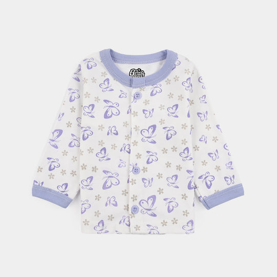 Infant Front Open Suit Butterfly - Purple