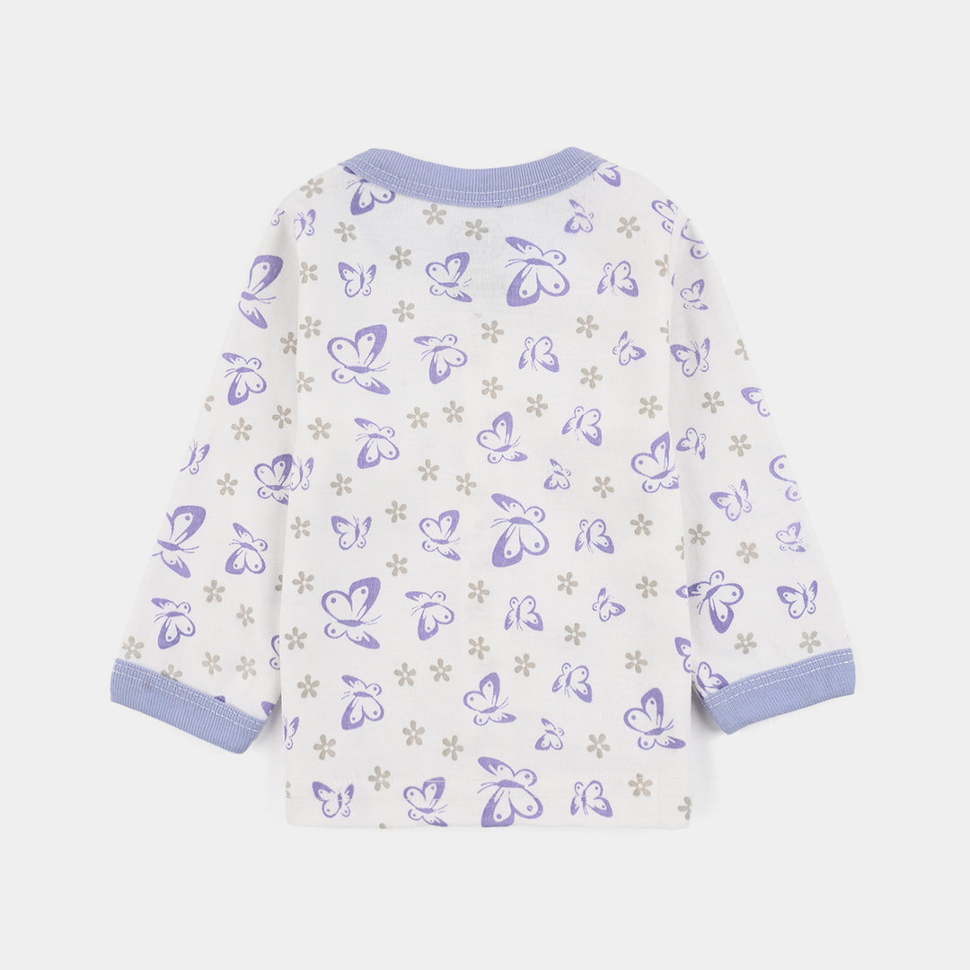 Infant Front Open Suit Butterfly - Purple
