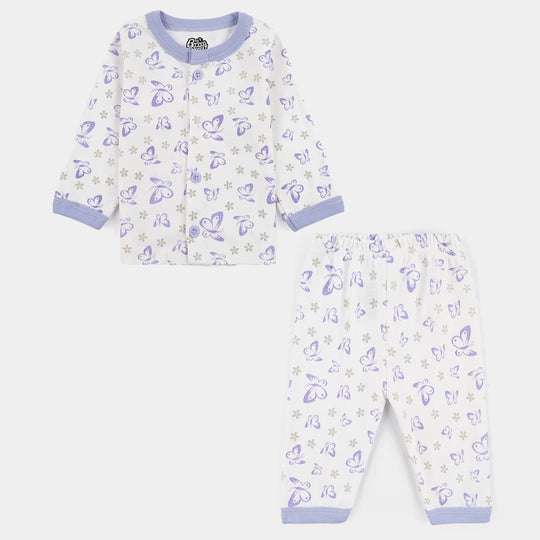 Infant Front Open Suit Butterfly - Purple