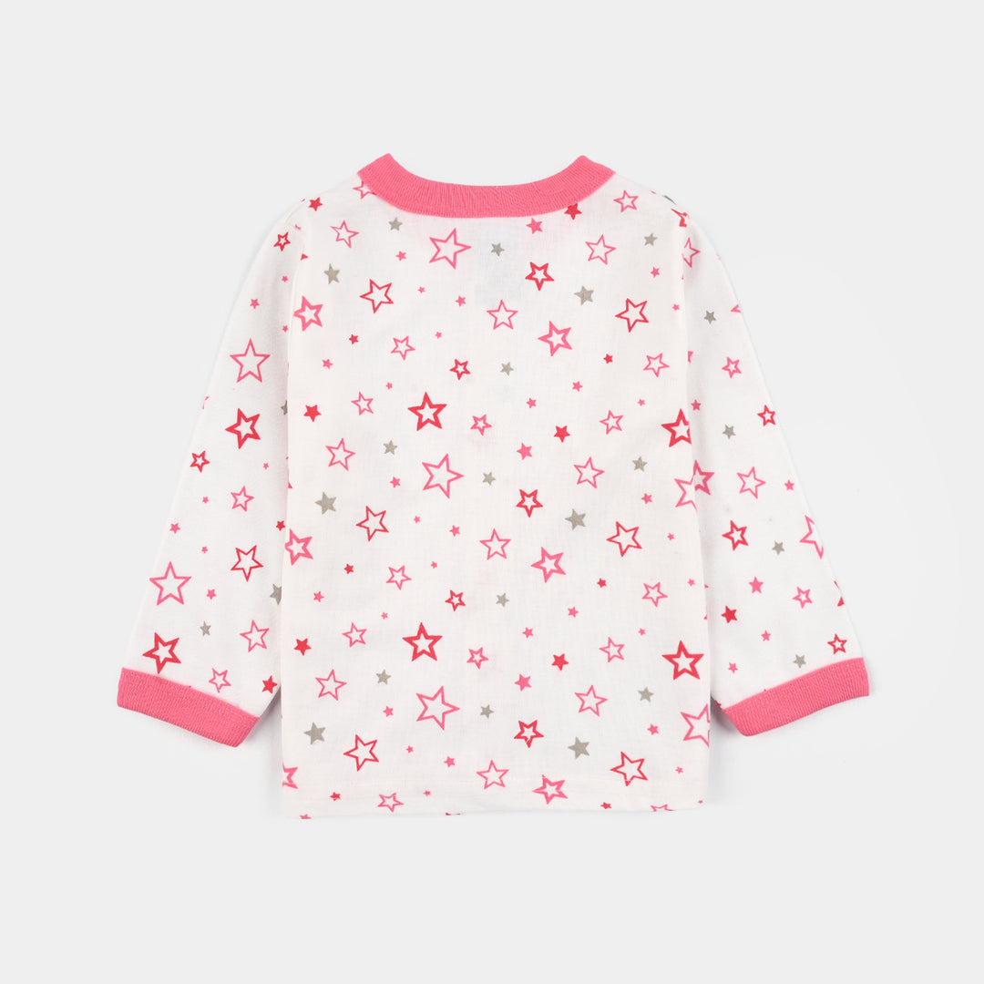 Infant Front Open Suit Star - Pink