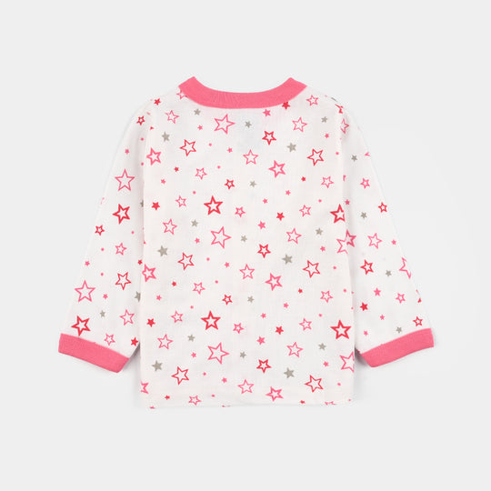 Infant Front Open Suit Star - Pink