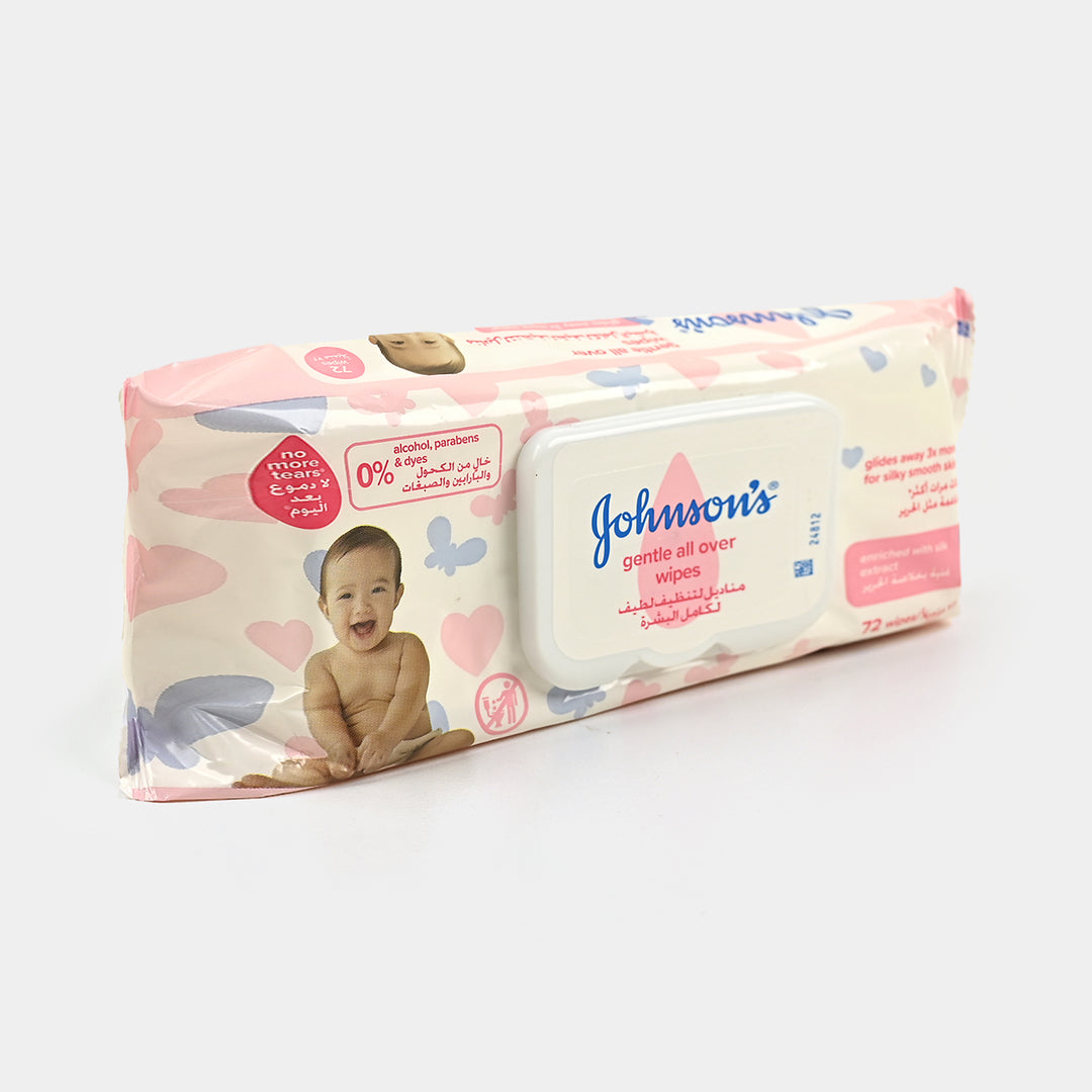 Johnson's Gentle All Over Wipes - 72 Pcs