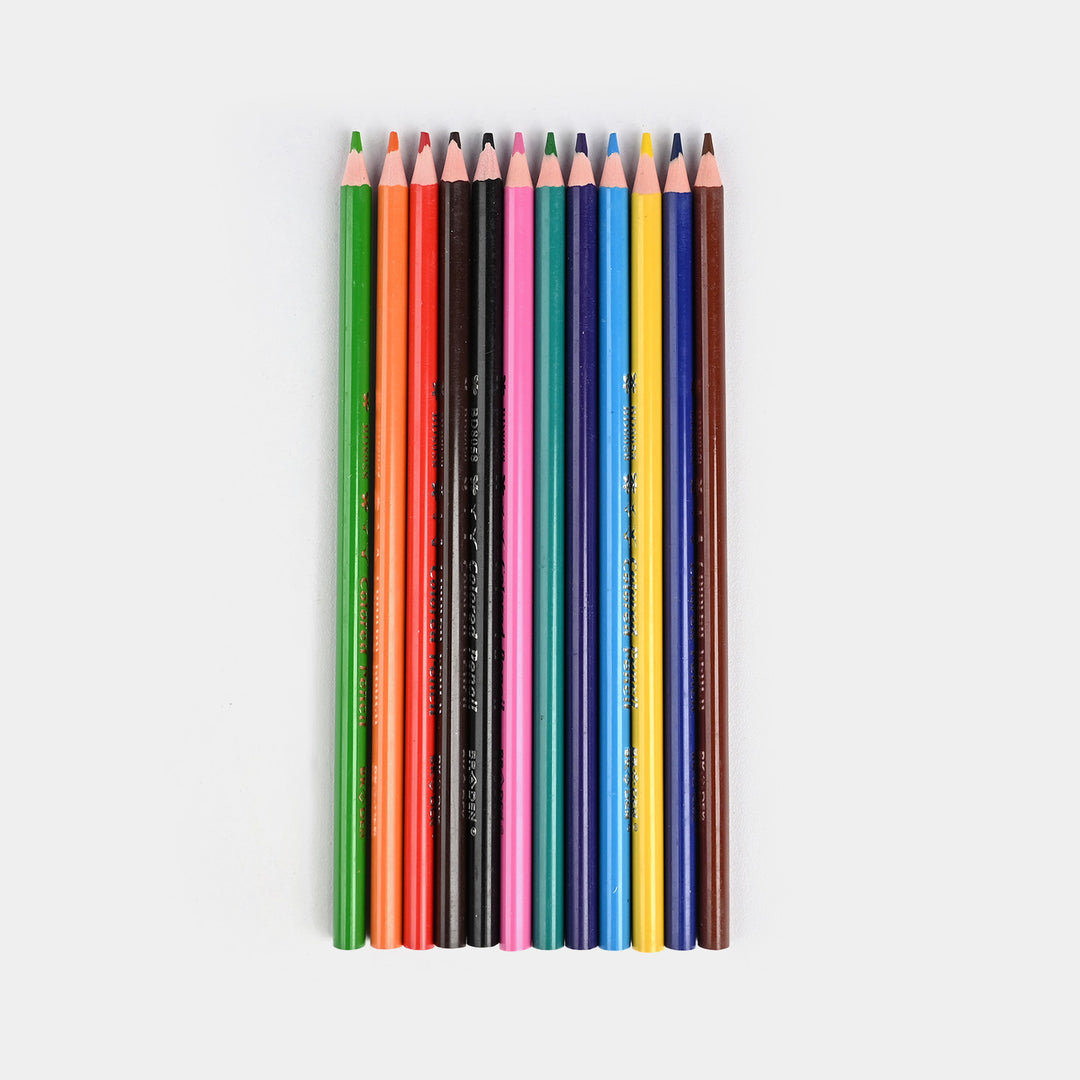 Braden Colored Pencils | Vivid & Break-Resistant | 12PCs