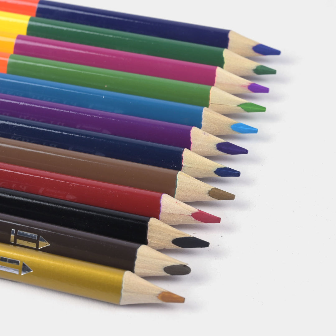 Double Sided Color Pencil Jumbo 12*24 For Kids