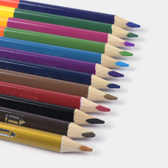 Double Sided Color Pencil Jumbo 12*24 For Kids