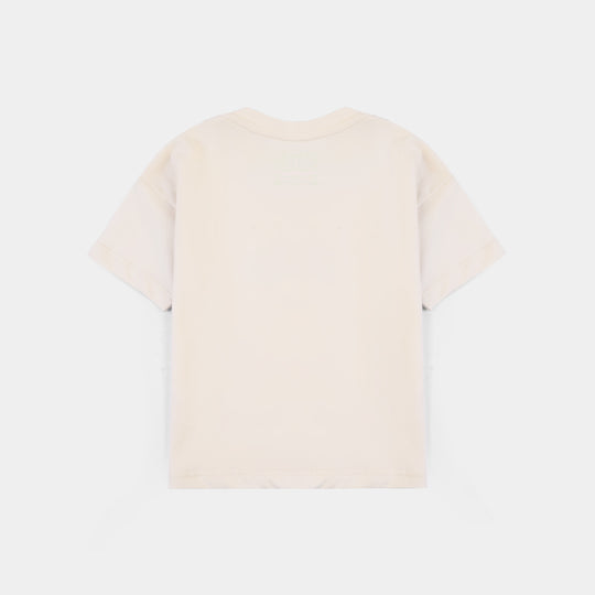Infant Boys Jersey/Terry T-Shirt Coolest Croc-Off White