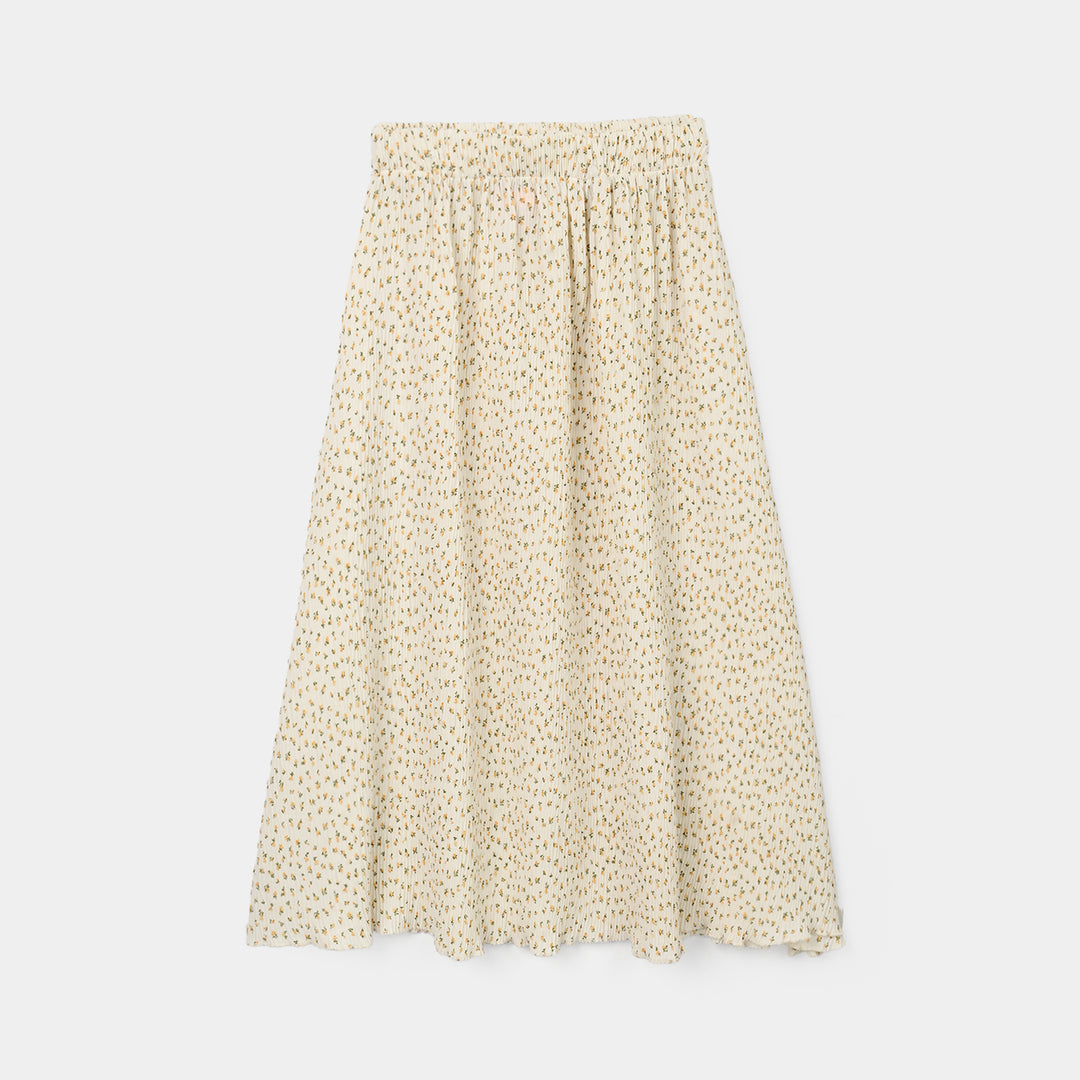 Girls Poly Net Long Skirt Pleated - Multi