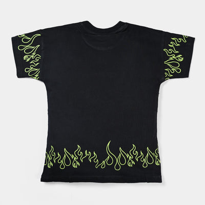 Boys Cotton Jersey T-Shirt H/S Influencer | BLACK