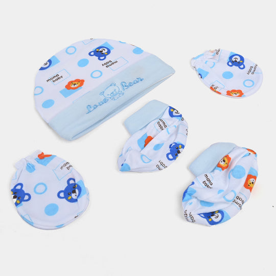 Baby Cap/Hat+Socks+Mittens 3PCs Set