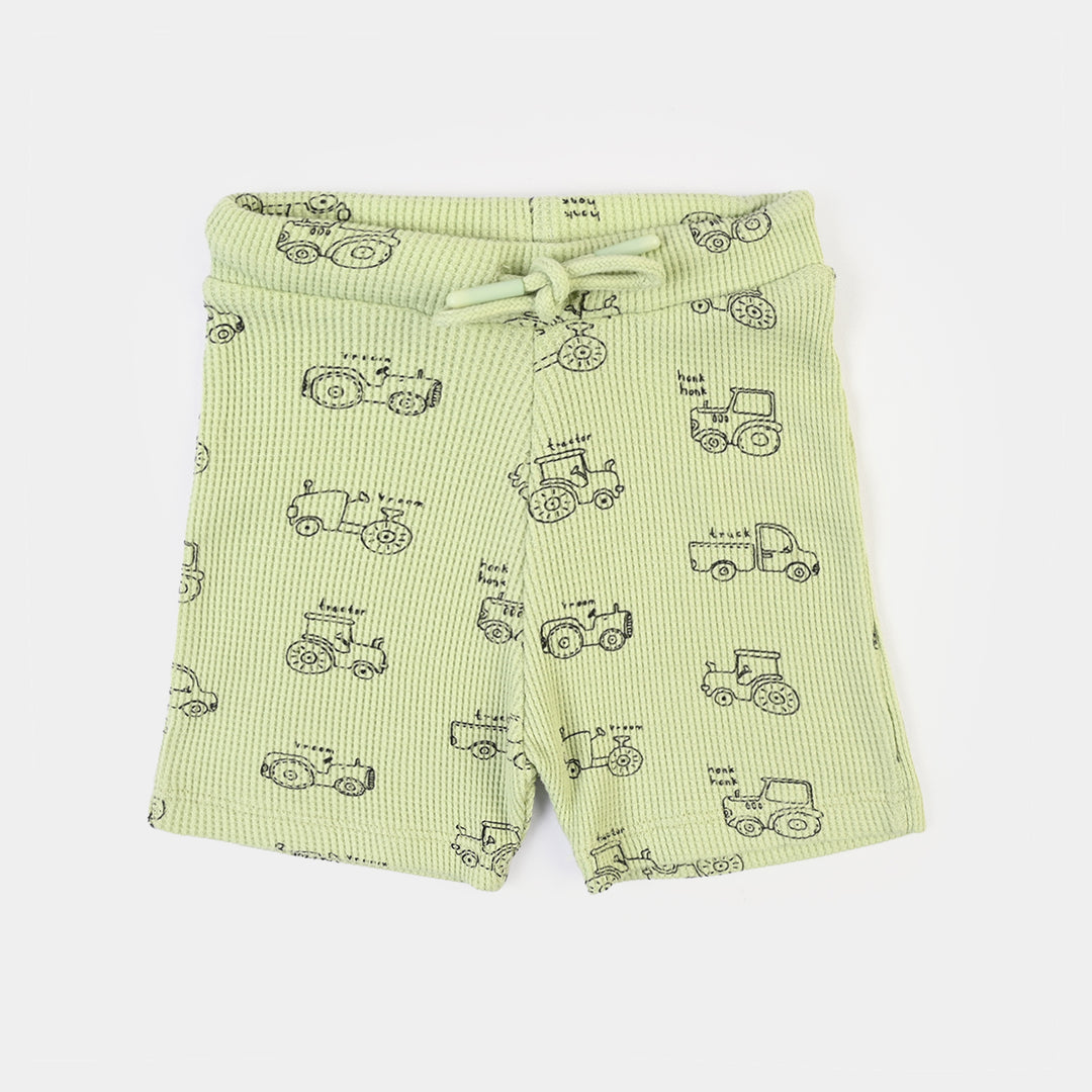 Infant Boys Thermal Knitted Short Truck- Green