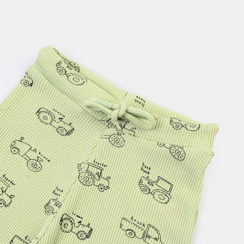 Infant Boys Thermal Knitted Short Truck- Green