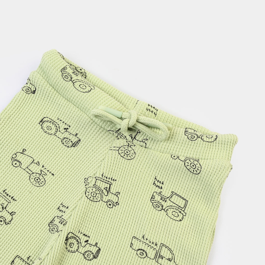 Infant Boys Thermal Knitted Short Truck- Green