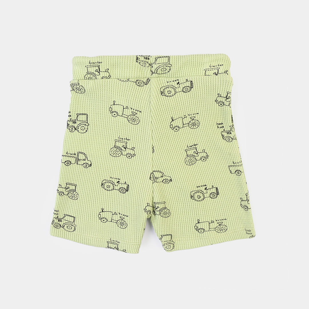 Infant Boys Thermal Knitted Short Truck- Green
