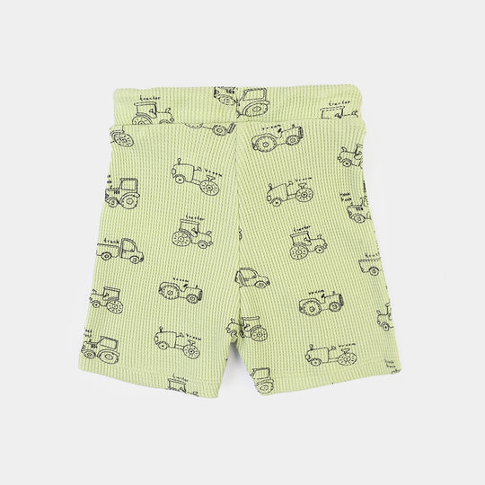 Infant Boys Thermal Knitted Short Truck- Green