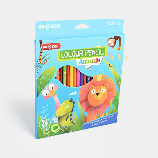 Braden Colored Pencils | Vivid & Break-Resistant | 24PCs