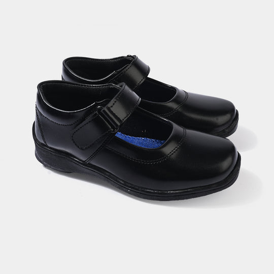 Girls School Shoes TS-11A-BLACK