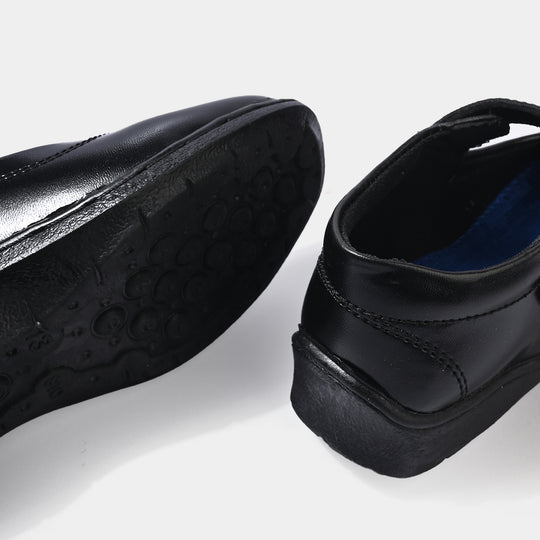 Girls School Shoes TS-11A-BLACK