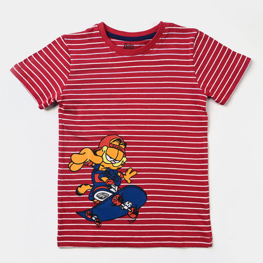Boys Cotton Jersey T-Shirt H/S Character-Red