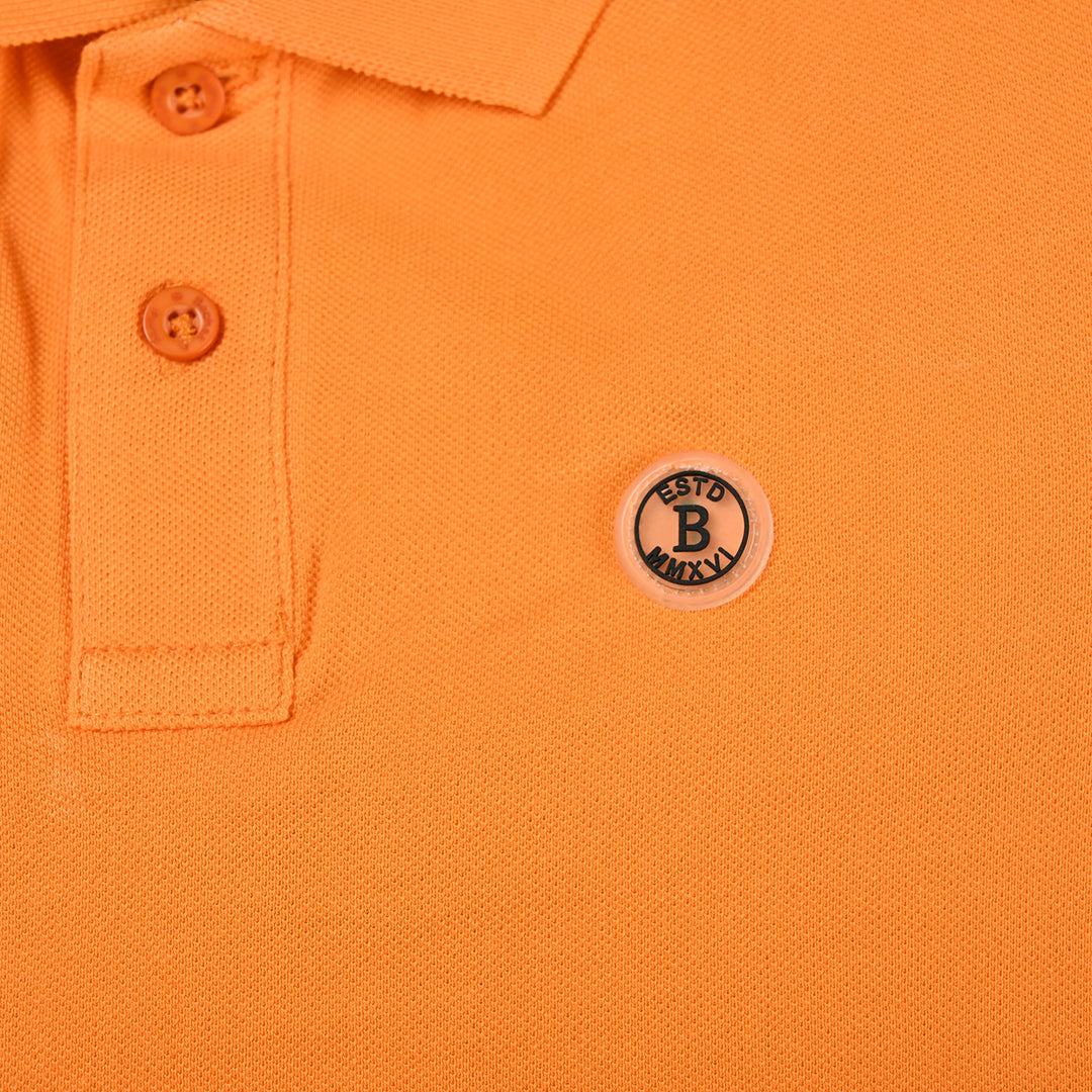 Boys Cotton PK Polo T-Shirt Basic-B. Marigold