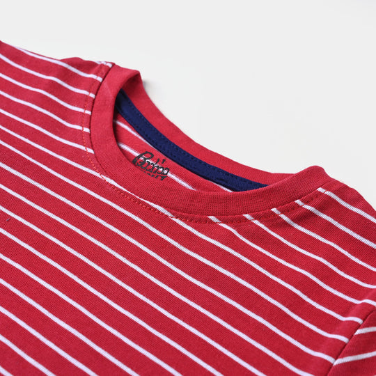 Boys Cotton Jersey T-Shirt H/S Character-Red