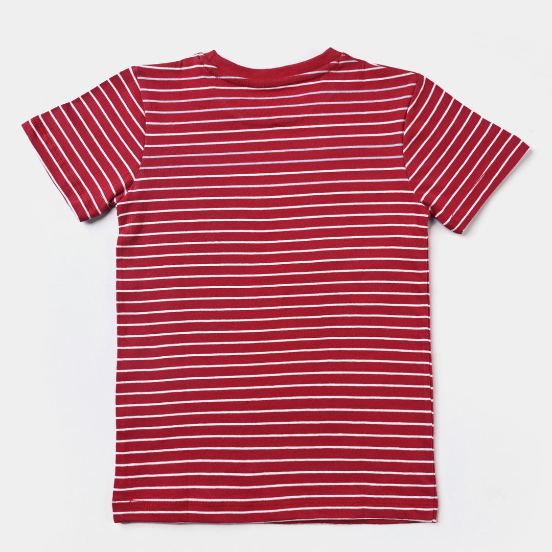 Boys Cotton Jersey T-Shirt H/S Character-Red