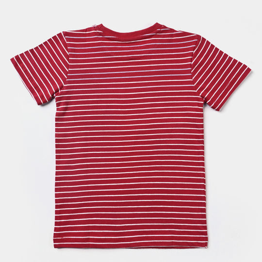 Boys Cotton Jersey T-Shirt H/S Character-Red