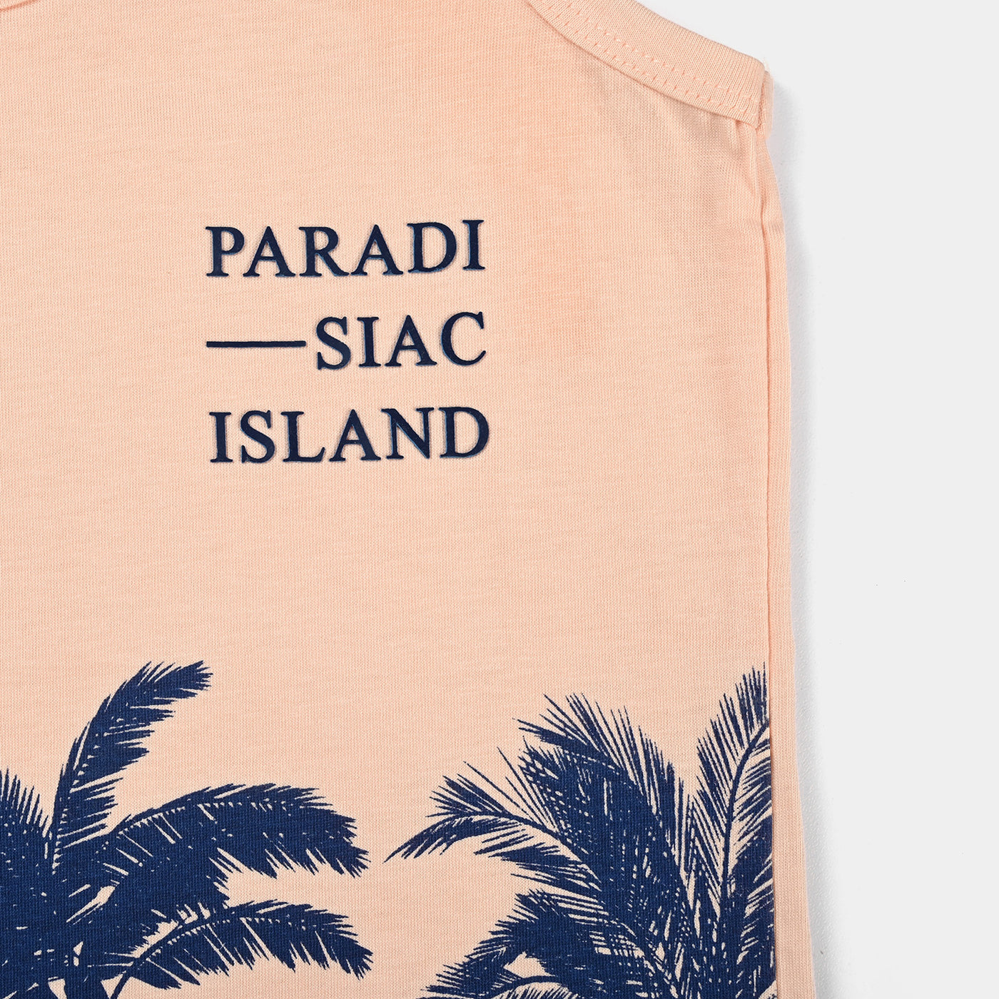 Boys Cotton Jersey Sando Paradise Island -Peach