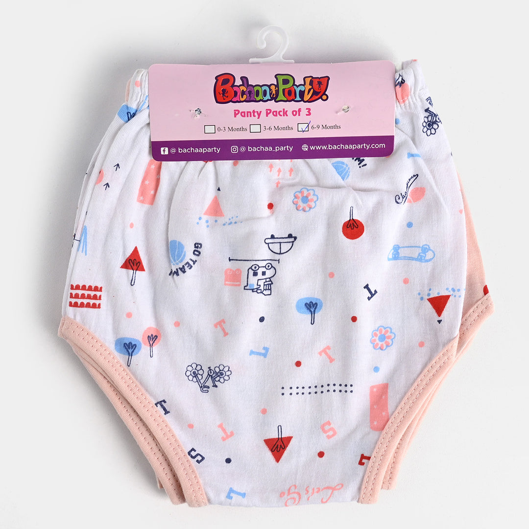 Pack OF 3 Infants Cotton Panty | 6-9Months